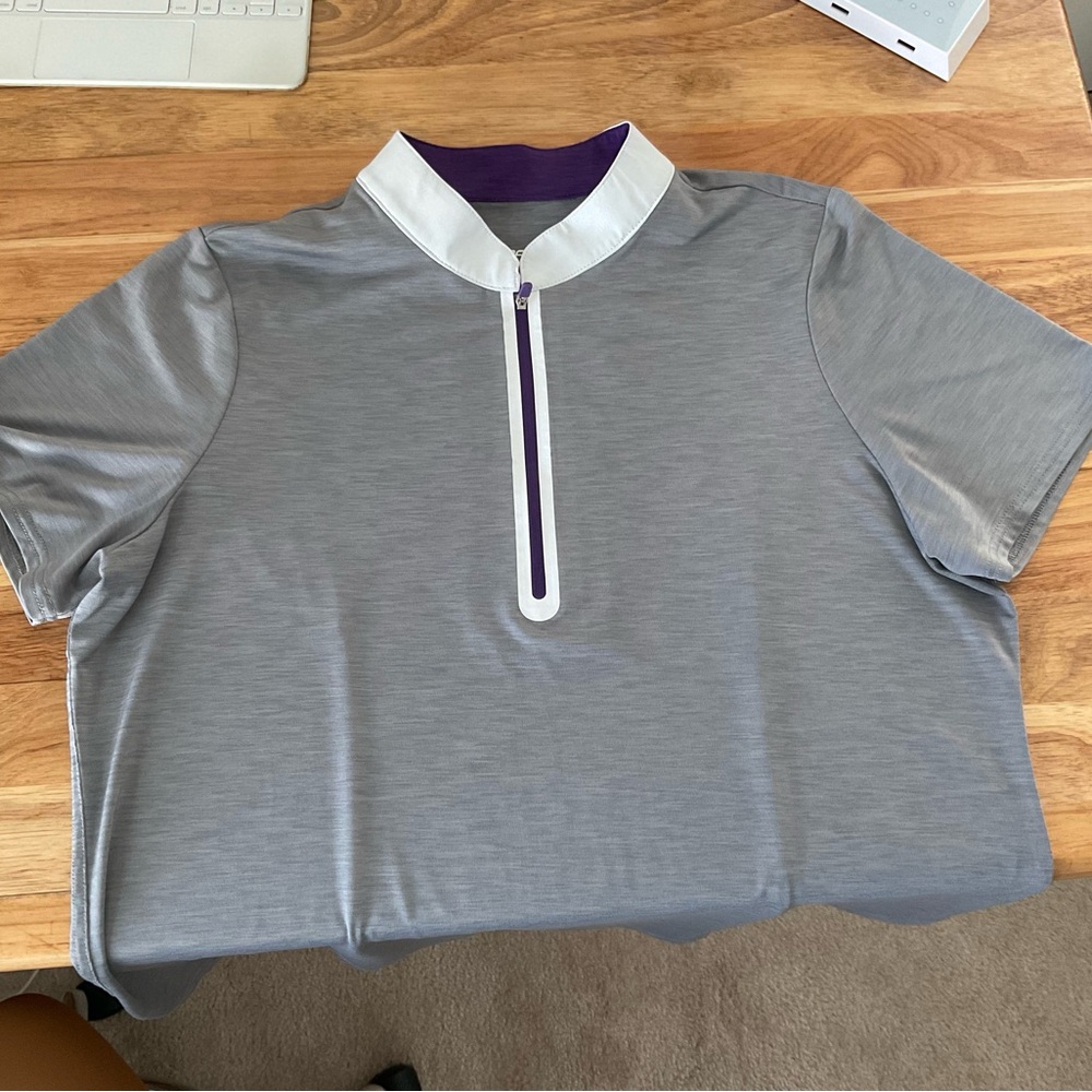 Jofit Purple and Gray Pullover with White Trim - Picture 11 of 11